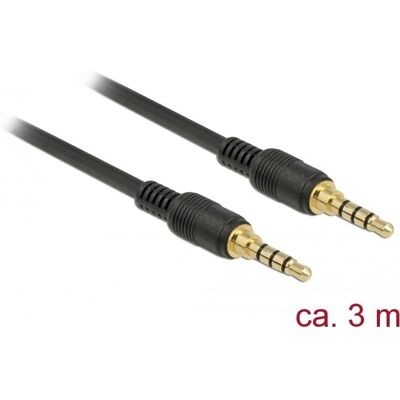 Cavo audio DeLOCK 3m - 3.5mm, Nero Cavo audio DeLOCK 3m - 3.5mm, Nero