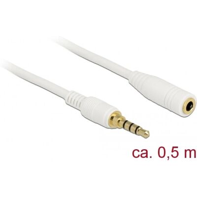 DeLOCK 85628 Audio Kabel - 0,5m - Weiß - 3,5mm Verlängerung DeLOCK 85628 Audio Kabel - 0,5m - Weiß - 3,5mm Verlängerung
