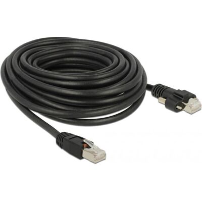 Cavo di Rete DeLOCK 85672 - 10m Nero Cat6 S/FTP con Viti Cavo di Rete DeLOCK 85672 - 10m Nero Cat6 S/FTP con Viti