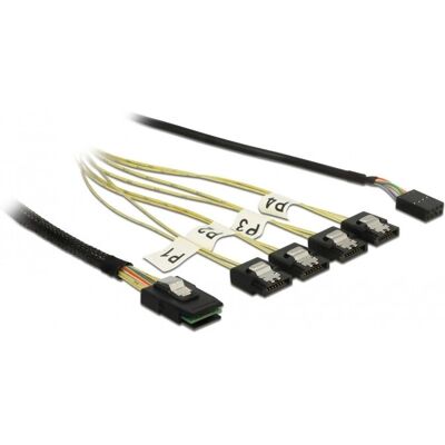 DeLock Mini SAS Kabel zu 4 SATA - 0,5 m DeLock Mini SAS Kabel zu 4 SATA - 0,5 m