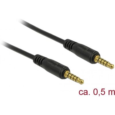 DeLOCK 85695 Audiokabel - 0,5 m - Schwarz DeLOCK 85695 Audiokabel - 0,5 m - Schwarz