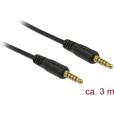 Delock 85698 Audiokabel 3 m Schwarz Delock 85698 Audiokabel 3 m Schwarz