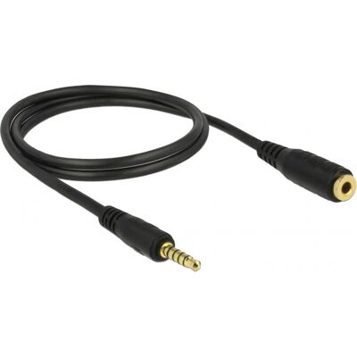 DeLOCK 85701 Audio-Kabel - 1m, Schwarz, Verlängerung DeLOCK 85701 Audio-Kabel - 1m, Schwarz, Verlängerung