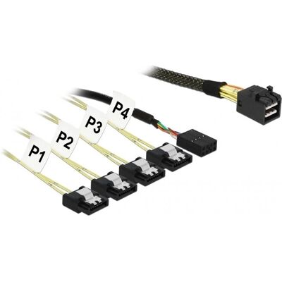 Delock 85732 SAS Kabel - 1 m, Schwarz, Grün Delock 85732 SAS Kabel - 1 m, Schwarz, Grün