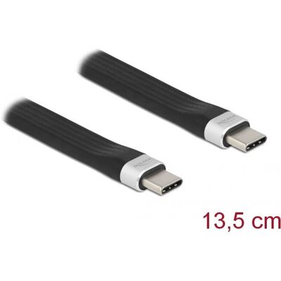 Delock USB Kabel - USB-C naar USB-C - 13,5cm - Zwart Delock USB Kabel - USB-C naar USB-C - 13,5cm - Zwart