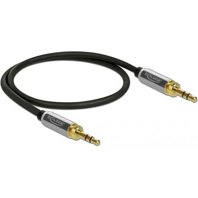 DeLOCK 85784 Audiokabel - 0,5 m, 3,5 mm, Schwarz, Grau DeLOCK 85784 Audiokabel - 0,5 m, 3,5 mm, Schwarz, Grau