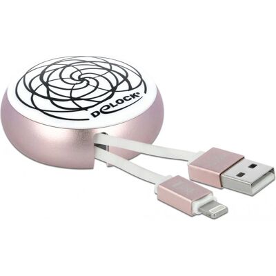 Cavo Lightning DeLOCK 85817 - 0,92 m Rosa e Bianco Cavo Lightning DeLOCK 85817 - 0,92 m Rosa e Bianco