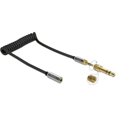 DeLOCK 85831 Audiokabel - 1m, Schwarz, 3,5mm & 6,35mm DeLOCK 85831 Audiokabel - 1m, Schwarz, 3,5mm & 6,35mm