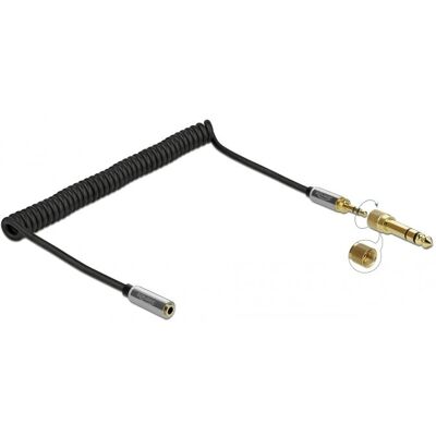 DeLOCK 85832 Audio-Kabel - 2m Spiral Schwarz DeLOCK 85832 Audio-Kabel - 2m Spiral Schwarz