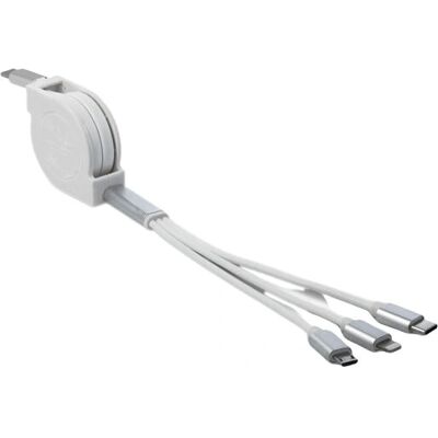 DeLOCK 85844 USB Kabel - 3-in-1 aufrollbarer Lader, 98cm DeLOCK 85844 USB Kabel - 3-in-1 aufrollbarer Lader, 98cm