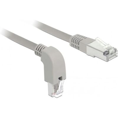 DeLOCK 85875 Nätverkskabel - 2m - Skärmad, Vinklad & Rät RJ-45 - Grå DeLOCK 85875 Nätverkskabel - 2m - Skärmad, Vinklad & Rät RJ-45 - Grå