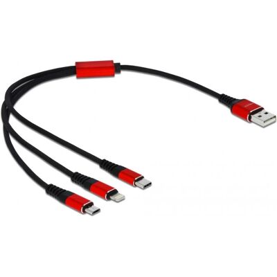 DeLOCK 85891 USB Kabel - Schwarz/Rot - 30cm DeLOCK 85891 USB Kabel - Schwarz/Rot - 30cm