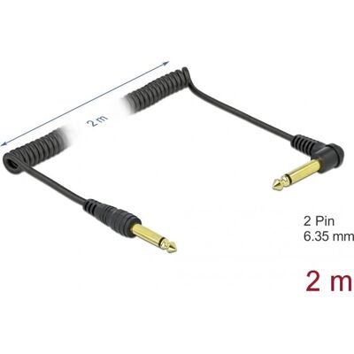 Delock 85939 Audiokabel - 6,35mm Klinke, 2m, Schwarz Delock 85939 Audiokabel - 6,35mm Klinke, 2m, Schwarz