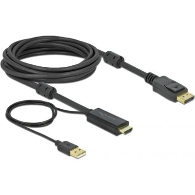Kabel HDMI do DisplayPort DeLOCK 85966 - 5m Kabel HDMI do DisplayPort DeLOCK 85966 - 5m