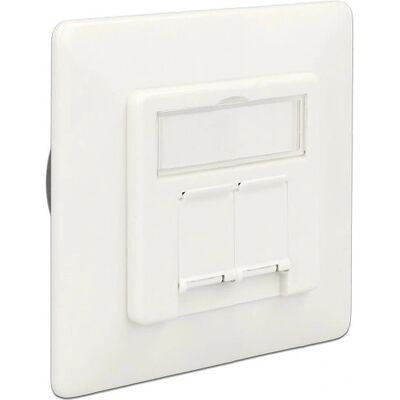 DeLOCK 86195 Netzwerksockel - 2x RJ45, Weiß DeLOCK 86195 Netzwerksockel - 2x RJ45, Weiß