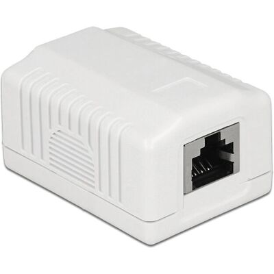Delock Network Outlet - Shielded, White, Single Port Delock Network Outlet - Shielded, White, Single Port