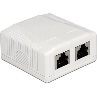DeLock 86197 Steckdosen - 2 x RJ-45, Weiß, Wandmontage - Netzwerkkabelzubehör DeLock 86197 Steckdosen - 2 x RJ-45, Weiß, Wandmontage - Netzwerkkabelzubehör