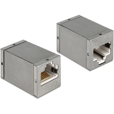 DeLOCK RJ45 Weiblich Kupplung - Cat 6 - Grau DeLOCK RJ45 Weiblich Kupplung - Cat 6 - Grau
