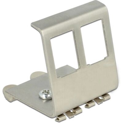 DeLOCK 86255 Modularer DIN-Schienen-Keystone-Halter - 2 Ports DeLOCK 86255 Modularer DIN-Schienen-Keystone-Halter - 2 Ports