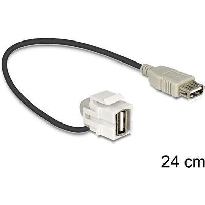 DeLOCK 86327 USB-kaapeli - 0,24m - Musta - USB 2.0 DeLOCK 86327 USB-kaapeli - 0,24m - Musta - USB 2.0