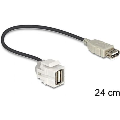 Câble USB DeLOCK 86329 - 0,24m - Noir - USB 2.0 A Câble USB DeLOCK 86329 - 0,24m - Noir - USB 2.0 A