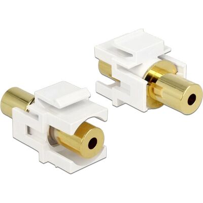 DeLOCK 2x3,5 mm Audioadapter - 3,63 m Weiß - Audio Stecker DeLOCK 2x3,5 mm Audioadapter - 3,63 m Weiß - Audio Stecker