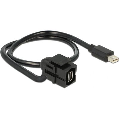 DeLock 86374 Mini DisplayPort Kabel - 0,5m - Schwarz DeLock 86374 Mini DisplayPort Kabel - 0,5m - Schwarz