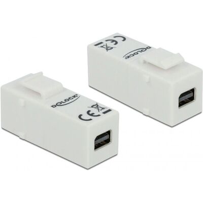 DeLOCK Keystone-Modul - Displayport-Adapter - Mini Displayport auf Mini Displayport - 4K-Unterstützung - Weiß DeLOCK Keystone-Modul - Displayport-Adapter - Mini Displayport auf Mini Displayport - 4K-Unterstützung - Weiß