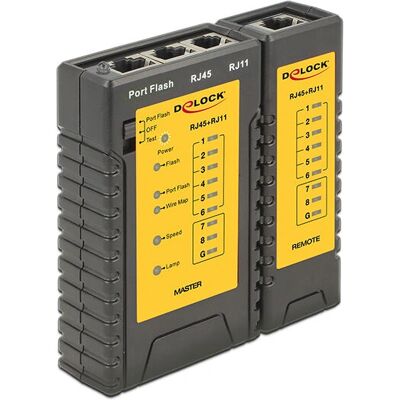 DeLOCK 86407 Network Cable Tester - RJ45/RJ12 - Black DeLOCK 86407 Network Cable Tester - RJ45/RJ12 - Black