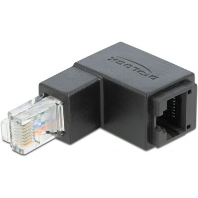 Adaptateur de câble réseau DeLOCK 86423 - RJ-45 90° - Noir - Publicité Adaptateur de câble réseau DeLOCK 86423 - RJ-45 90° - Noir - Publicité
