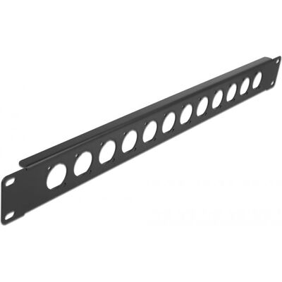 DeLOCK 86500 Pannello di Connessione 12 Porte Nero - Patch Panel DeLOCK 86500 Pannello di Connessione 12 Porte Nero - Patch Panel
