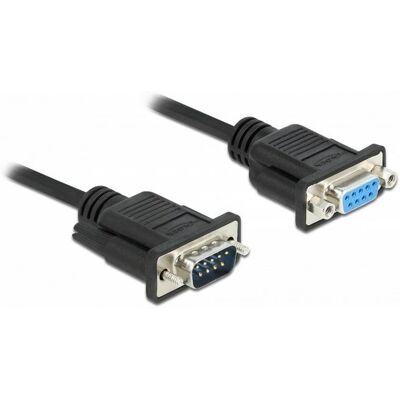 Delock 86579 RS-232 Serial Cable - 2M, Black Delock 86579 RS-232 Serial Cable - 2M, Black