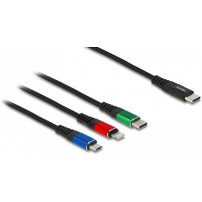 Delock USB-Kabel - 1m, Schwarz, USB 2.0, Mehrfachanschlüsse Delock USB-Kabel - 1m, Schwarz, USB 2.0, Mehrfachanschlüsse