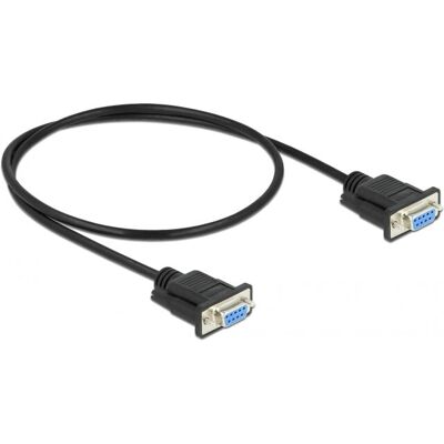 DeLOCK 86614 Seriell Kabel - Schwarz, 0,5m, RS-232 DeLOCK 86614 Seriell Kabel - Schwarz, 0,5m, RS-232