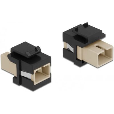Delock Keystone Modul - Glasfaser - SC Simplex weiblich - Schwarz/Beige - Keystone Modul Delock Keystone Modul - Glasfaser - SC Simplex weiblich - Schwarz/Beige - Keystone Modul