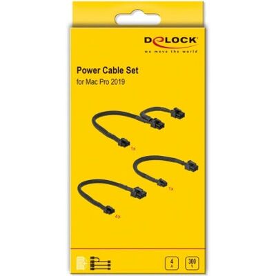 Delock Powerkabel-Set für Mac Pro 2019 - 300V, 4A, Schwarz Delock Powerkabel-Set für Mac Pro 2019 - 300V, 4A, Schwarz