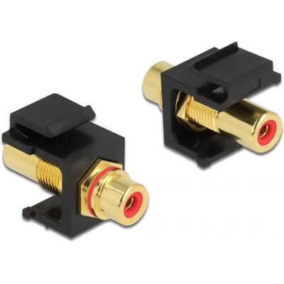 Delock Keystone Modul - Gold RCA - Schwarz - Rot/Schwarz - Audioverlängerung Delock Keystone Modul - Gold RCA - Schwarz - Rot/Schwarz - Audioverlängerung