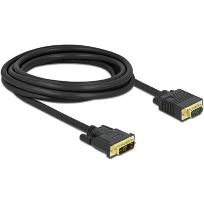 DeLOCK 86750 Videokabel-Adapter - DVI-A auf VGA - 3m - Schwarz DeLOCK 86750 Videokabel-Adapter - DVI-A auf VGA - 3m - Schwarz