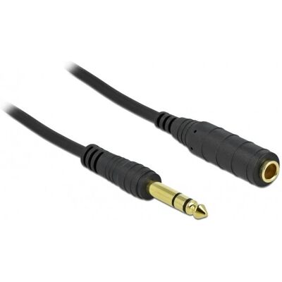 DeLock 86767 Audio Kabel - 6,35mm Stereo-Klinkenverlängerung - Schwarz DeLock 86767 Audio Kabel - 6,35mm Stereo-Klinkenverlängerung - Schwarz