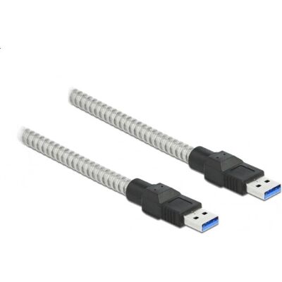 DeLOCK USB 3.2 Gen 1 Kabel - USB A auf USB A - 1m - Silber DeLOCK USB 3.2 Gen 1 Kabel - USB A auf USB A - 1m - Silber