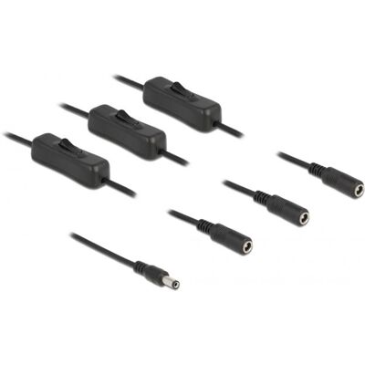 Câble d'alimentation DeLOCK - 1m - Noir - Compatible DC 5.5x2.1mm Câble d'alimentation DeLOCK - 1m - Noir - Compatible DC 5.5x2.1mm
