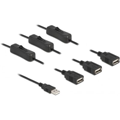 DeLOCK 86804 Stromkabel - USB A Verteiler mit Schalter DeLOCK 86804 Stromkabel - USB A Verteiler mit Schalter