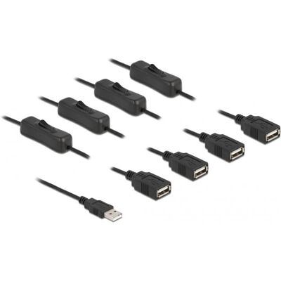 DeLock 86805 Stromkabel - USB A auf 4 Anschlüsse mit Schalter DeLock 86805 Stromkabel - USB A auf 4 Anschlüsse mit Schalter