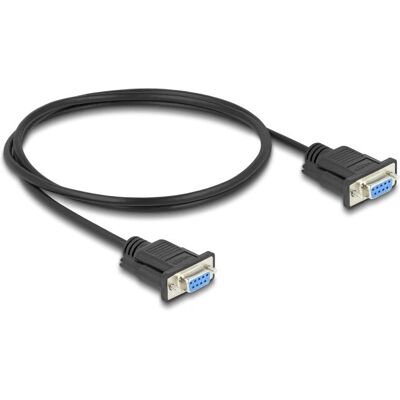 DeLOCK 86823 Seriell Kabel - 1m - Schwarz - RS-232 - D-Sub9 Weiblich zu Weiblich DeLOCK 86823 Seriell Kabel - 1m - Schwarz - RS-232 - D-Sub9 Weiblich zu Weiblich