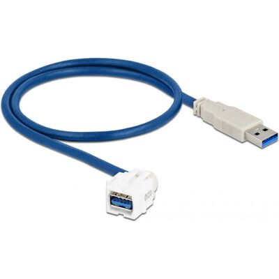 DeLock Keystone Modul USB 3.0 A Buchse 250° mit Kabel DeLock Keystone Modul USB 3.0 A Buchse 250° mit Kabel