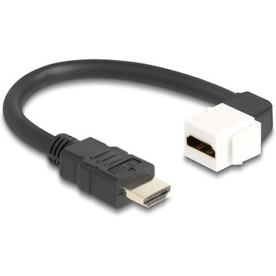 DeLOCK 86974 HDMI Kabel - 0,2m - Schwarz, Weiß - 8K 60Hz Unterstützung DeLOCK 86974 HDMI Kabel - 0,2m - Schwarz, Weiß - 8K 60Hz Unterstützung