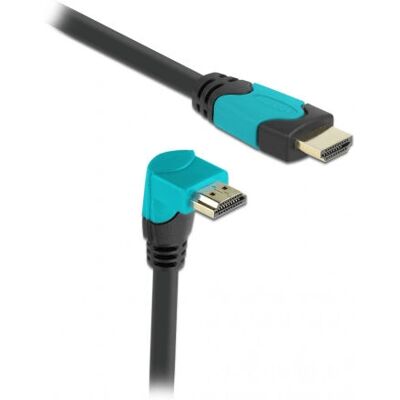 DeLOCK 86993 Høyhastighets HDMI-kabel - 3M - Svart/Turkis - Støtter 8K, HDR, eARC DeLOCK 86993 Høyhastighets HDMI-kabel - 3M - Svart/Turkis - Støtter 8K, HDR, eARC