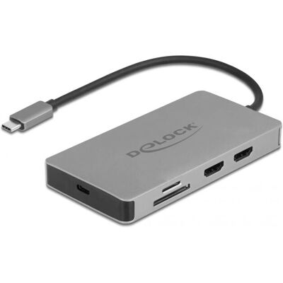 DeLock 87774 Laptop Dock - Dual 4K USB-C, HDMI, Ethernet DeLock 87774 Laptop Dock - Dual 4K USB-C, HDMI, Ethernet