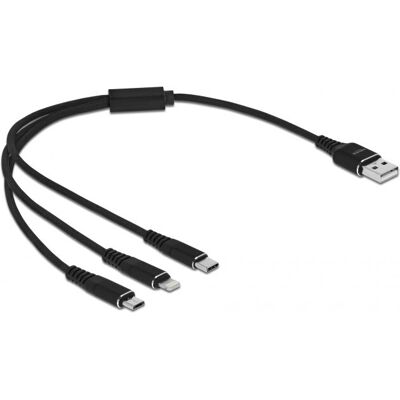 DeLOCK 87152 USB Kabel 0,3 m - USB A, USB C/Micro-USB B/Lightning DeLOCK 87152 USB Kabel 0,3 m - USB A, USB C/Micro-USB B/Lightning