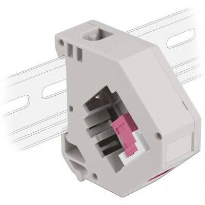 Module Keystone DeLock - Montage sur rail DIN pour fibre optique - Violet, gris, blanc - Compact - Publicité Module Keystone DeLock - Montage sur rail DIN pour fibre optique - Violet, gris, blanc - Compact - Publicité